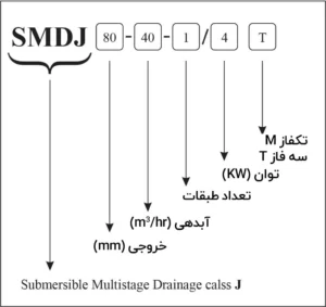 نامگذاری پمپ کفکش چدنی ابارا مدل SMDJ