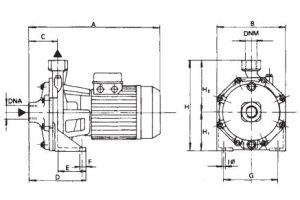 شماااتیک تصویر شماتیک پمپ آب بشقابی داب مدل K 90/100 T