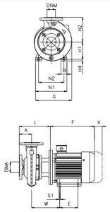 شماتیک 3 3 شماتیک پمپ آب سانترفیوژ زمینی داب (DAB) سری NKP-G 65