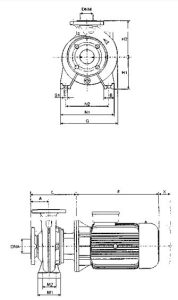 شماتیک 4 4 شماتیک پمپ آب سانترفیوژ زمینی داب (DAB) سری NKM-G 32