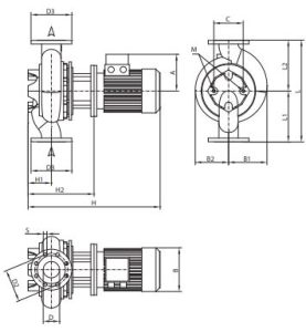 شماتیک 48 شماتیک پمپ آب سیرکولاتور داب (DAB) سری CP 125